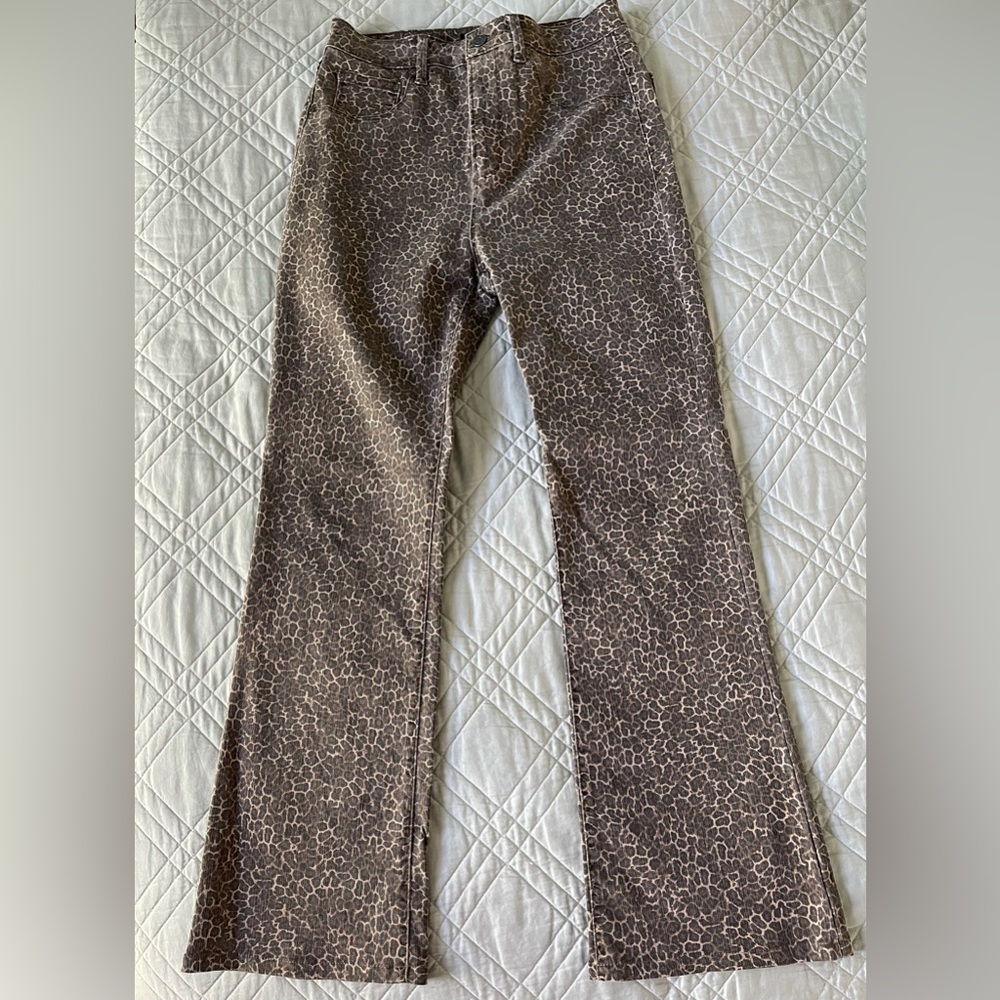 AFRM jeans women’s size 30. Leopard print, high waisted, boot cut
